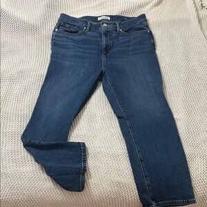 LOFT Dark Blue Slim Petite Jeans